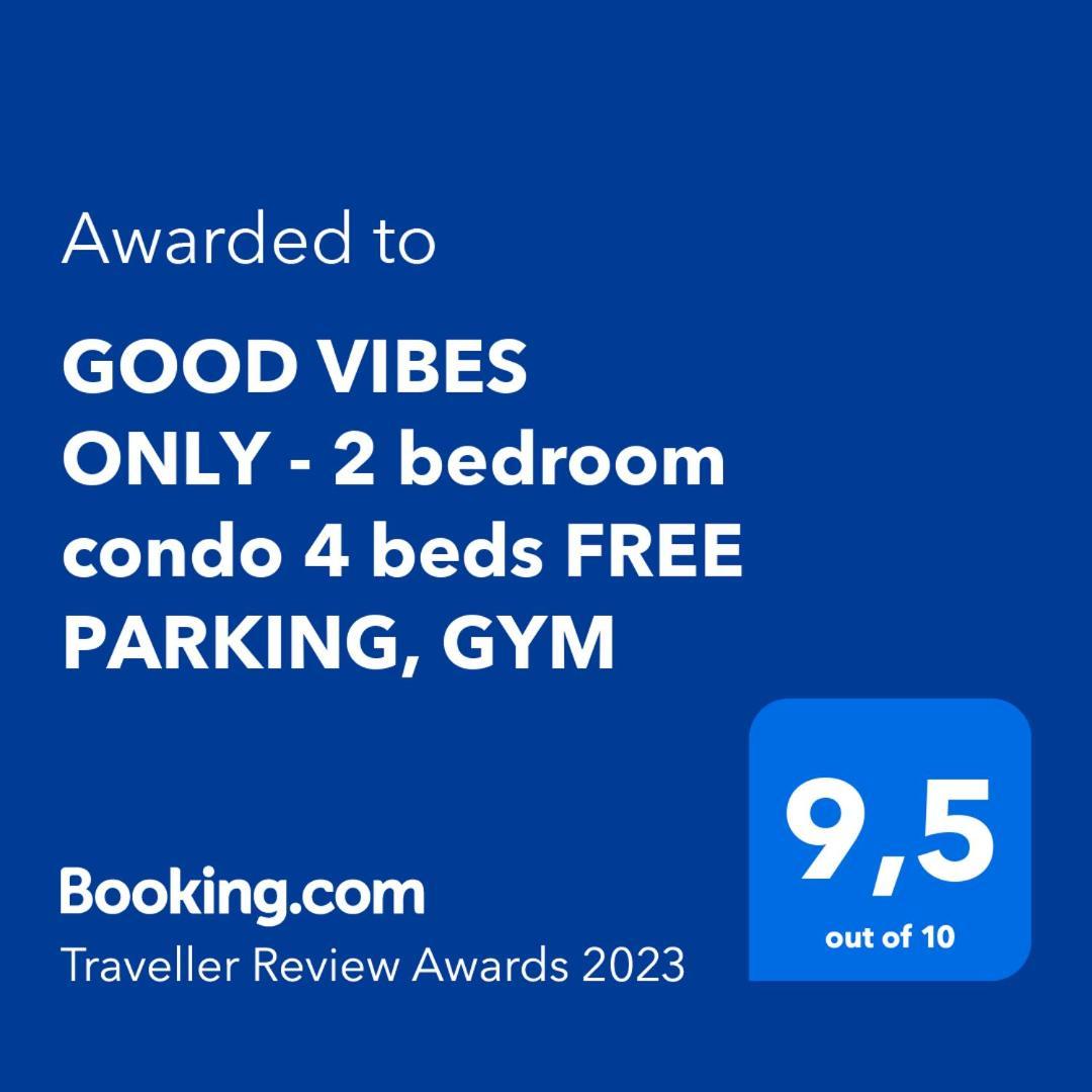 Apartment Good Vibes Only -modern And Spacious 2 Bedroom 4 Beds Free Parking, Gym *